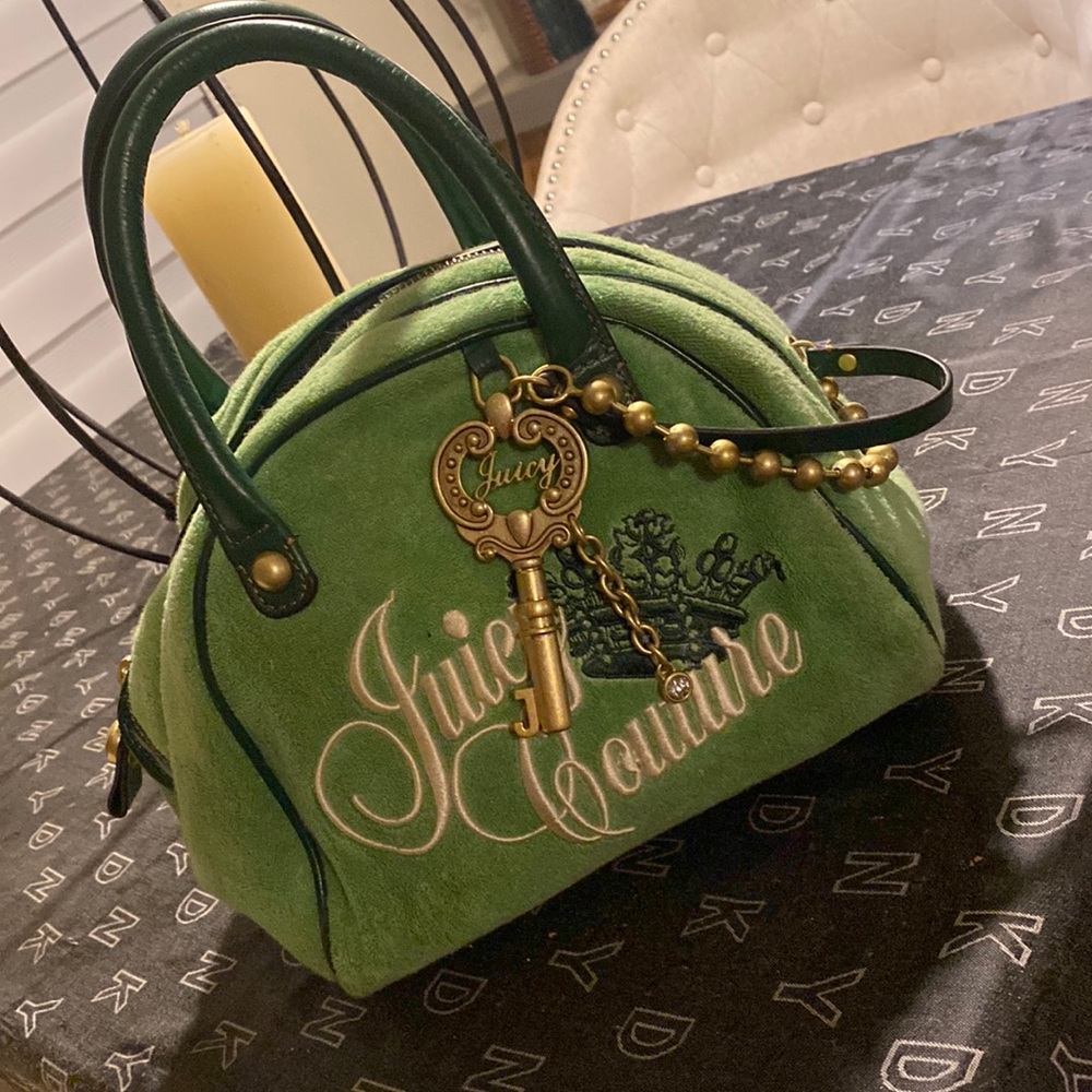Juicy Couture VINTAGE Bowler handbag with VINTAGE key and chain hardware